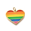 Pride 304 Stainless Steel Enamel Pendants LS-STAS-B079-01G-05-1