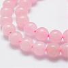 Natural Rose Quartz Bead Strands G-G664-01-3