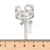 304 Stainless Steel Open Cuff Rings for Women RJEW-U060-01M-P-3