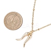 Alloy Double Italian Horn Pendant 304 Stainless Steel Satellite Chain Necklaces NJEW-JN05563-3