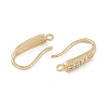 Brass Micro Pave Clear Cubic Zirconia Earring Hooks KK-U008-06G-2