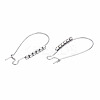 304 Stainless Steel Hoop Earrings Findings Kidney Ear Wires STAS-N092-138A-01-2