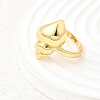Brass Cuff Rings for Women RJEW-F184-08D-G-3