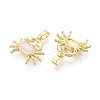 Brass Enamel Pendants KK-T075-93B-G-2