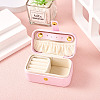 1Pc PU Imitation Leather Jewelry Box LBOX-TA0001-01B-5