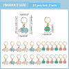 Sheep & Cloud Alloy Enamel Pendant Locking Stitch Markers HJEW-AB00131-2