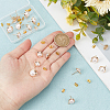 16Pcs 2 Size Brass Stud Earring Findings KK-AR0002-64-3