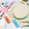 6Pcs 6 Colors Bowknot Polyester Hat Belt FIND-CP0001-75-3