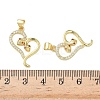 Brass Micro Pave Cubic Zirconia Pendants KK-L243-29G-05-3