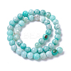Natural Dyed Agate Imitation Turquoise Beads Strands G-P425-02A-6mm-1