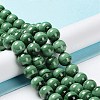 Natural Malachite Beads Strands G-F571-27AB1-6mm-5