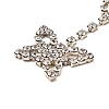 Brass with Crystal Rhinestone Pendants Necklace NJEW-B081-01-1