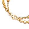 Brass Rolo Chain & Iron Cable Chain Multi-strand Bracelet BJEW-JB10405-4
