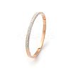 Fashionable Stainless Steel Pave Rhinestone Hinged Bangles for Women LS-LR5423-16-1