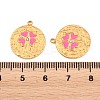 304 Stainless Steel Enamel & Crystal Rhinestone Pendants STAS-G398-28G-04-3