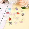 50Pcs Glass Pendants PALLOY-FS00016-4