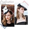 3Pcs 3 Colors Linen Teardrop Fascinator Hat Base for Millinery AJEW-CA0002-77-6