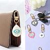Teardrop with Evil Eye Alloy Enamel Pendant Decorations HJEW-YW00017-01-6