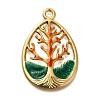 Ion Plating(IP) 304 Stainless Steel Enamel Pendants STAS-I313-03D-1