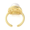 Brass Square Open Cuff Rings RJEW-R100-01G-3