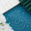 Anti-Tarnish 3 Pairs Rhodium Plated 925 Sterling Silver Stud Earring Findings STER-BBC0006-73B-4
