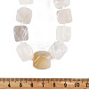 Natural White Agate Nuggets Beaded Necklaces for Women Men NJEW-K388-01S-4