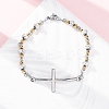 201 Stainless Steel Link Chain Bracelets BJEW-A032-02GP-02-1