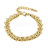 Punk 304 Stainless Steel Link Chain Bracelets for Women BJEW-L717-02G-2