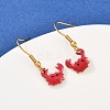 Ocean Series 304 Stainless Steel Enamel Dangle Earrings EJEW-K017-01F-G-2