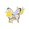 Flower Butterfly Enamel Pin JEWB-J005-07H-G-1