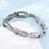 304 Stainless Steel Link Chain Bracelets for Women Men BJEW-R018-08P-2
