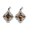 Natural Tiger Eye Pendants G-Z077-01P-13-1