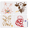 1 Set PET Hollow Out Drawing Painting Stencils DIY-MA0003-15-1