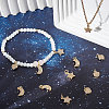 12Pcs 3 Style Brass Micro Pave Clear Cubic Zirconia Charms KK-BBC0007-24-4