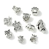 60Pcs 10 Style Tibetan Style Alloy European Beads TIBEB-FS0001-03-3
