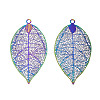 Ion Plating(IP) 304 Stainless Steel Filigree Pendants STAS-S118-065-2