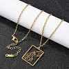 304 Stainless Steel Necklace LS-NJEW-D330-01G-11-4