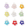 9Pcs 9 Colors Faceted Glass Round Beads Charms PALLOY-JF03648-01-1