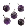 Natural Amethyst Pendants G-I319-02P-02-1