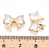 Brass Pave Clear Cubic Zirconia Charms KK-N254-166G-3