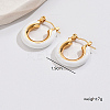 Real 18K Gold Plated 304 Stainless Steel Hoop Earrings LR9688-3-3