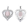 Natural Rose Quartz Pendants G-S274-12J-3