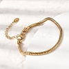 304 Stainless Steel Snake Chains Bracelets for Women BJEW-A158-02E-G-3