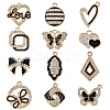 24Pcs 12 Styles Alloy Enamel Pendants ALRI-FS0001-04-3