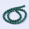 Synthetic Malachite Beads Strands G-I199-32-8mm-F-1