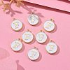 Golden Plated Alloy Charms LS-X-ENAM-S118-01F-5