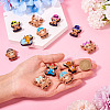 12Pcs 12 Styles Cattle Food Grade Silicone Focal Beads SIL-TA0002-42-6