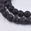 Natural Lava Rock Stone Bead Strands X-G-R193-18-6mm-3