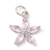 Brass Micro Pave Cubic Zirconia Pendants ZIRC-P098-03P-2