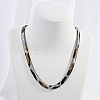 304 Stainless Steel Leopard Print Snake Chain Necklaces for Women NJEW-G164-01P-1